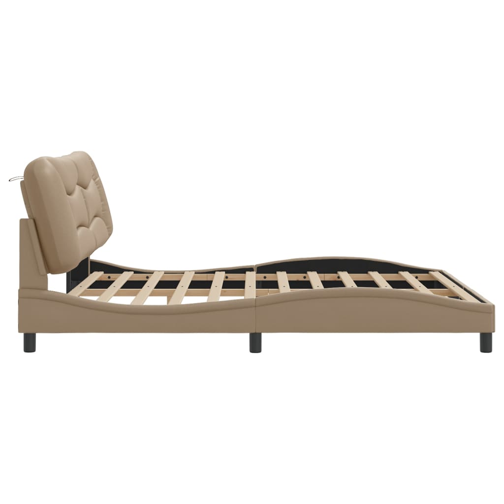 Cadre de lit sans matelas cappuccino 180x200 cm similicuir - XIOS