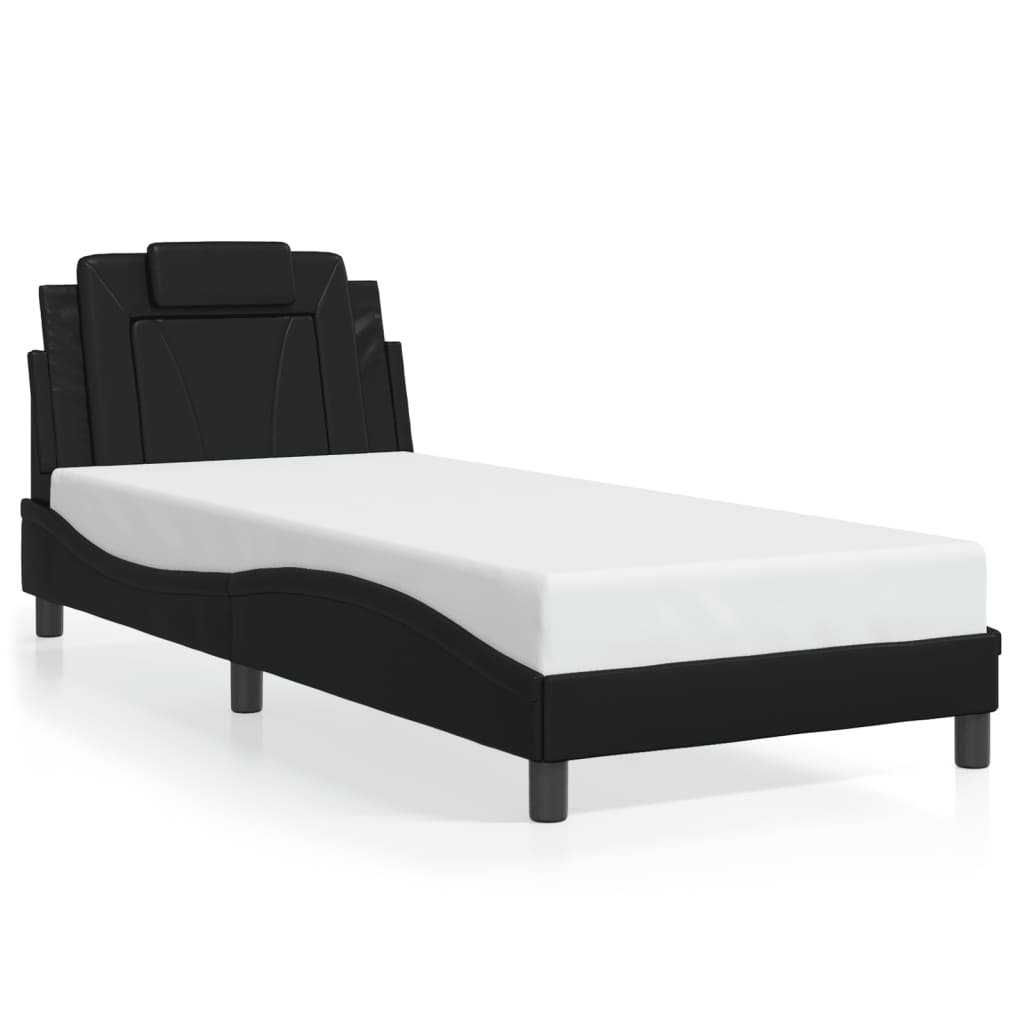 Cadre de lit sans matelas noir 80x200 cm similicuir - XIOS