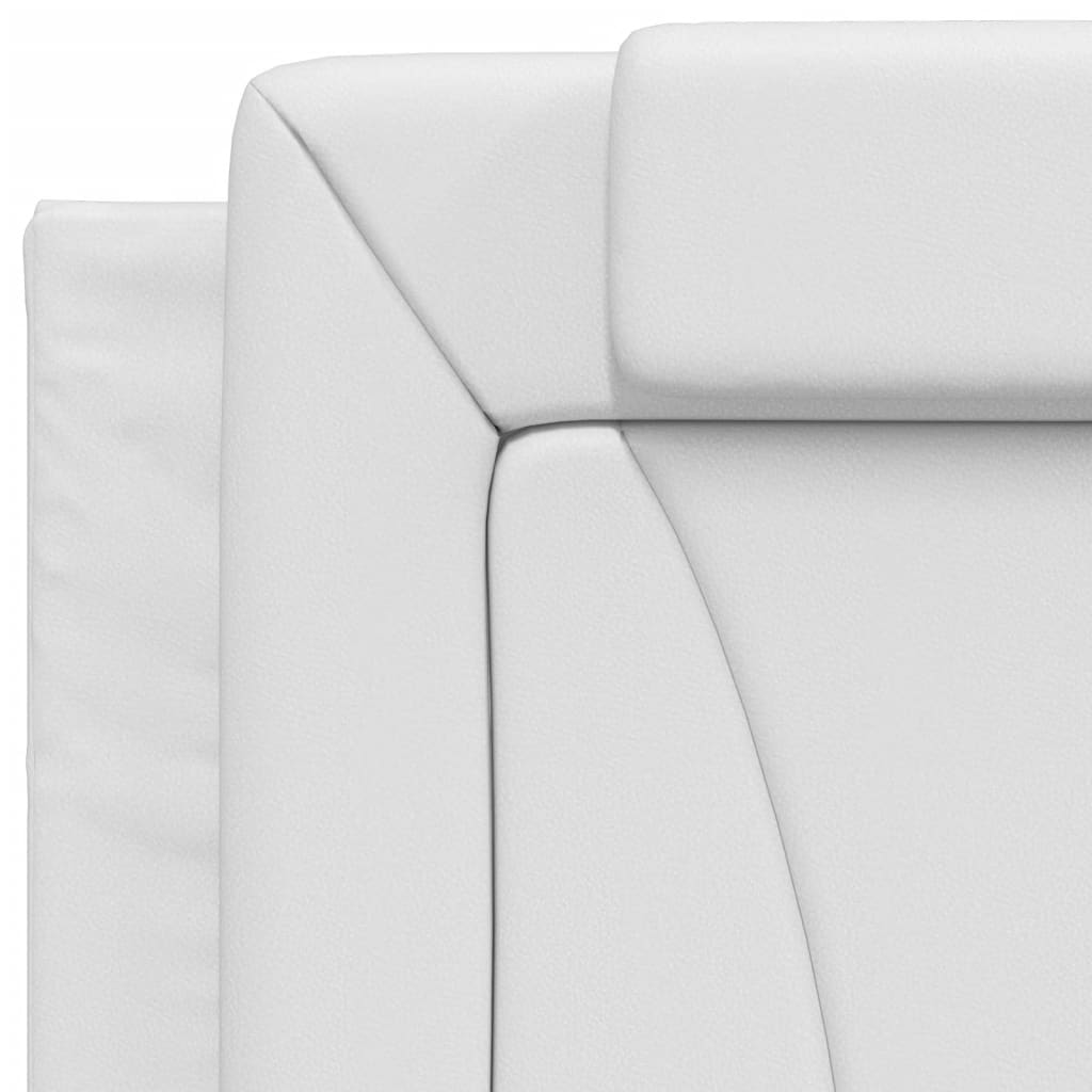 Cadre de lit sans matelas blanc 90x200 cm similicuir - XIOS