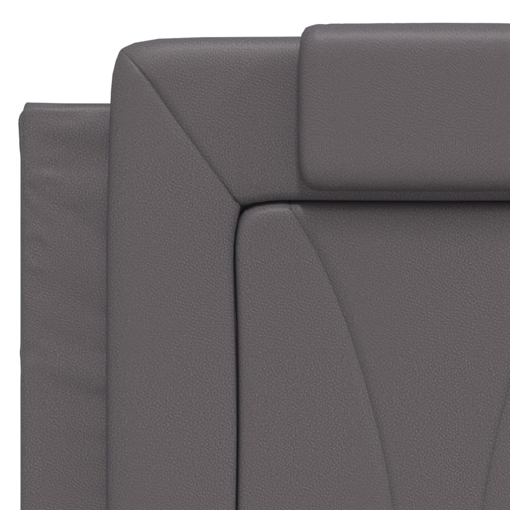 Cadre de lit sans matelas gris 120x200 cm similicuir - XIOS