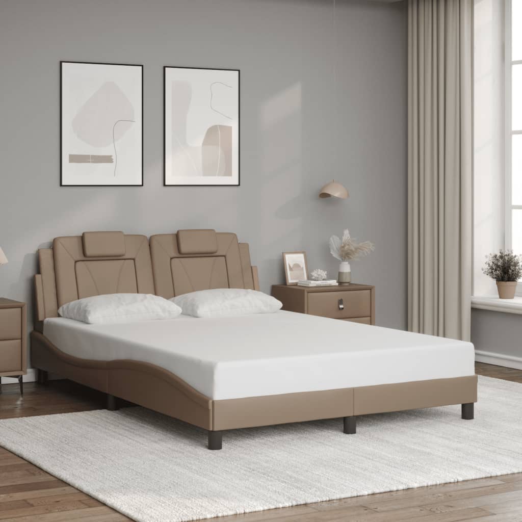 Cadre de lit sans matelas cappuccino 120x200 cm similicuir - XIOS