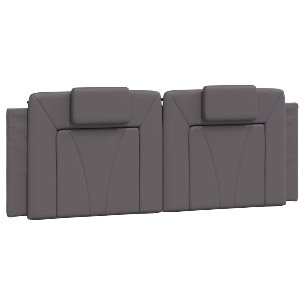Cadre de lit sans matelas gris 140x190 cm similicuir - XIOS