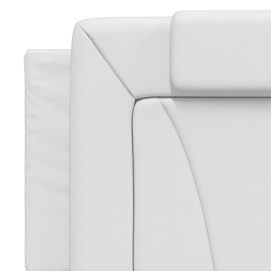 Cadre de lit sans matelas blanc 160x200 cm similicuir - XIOS