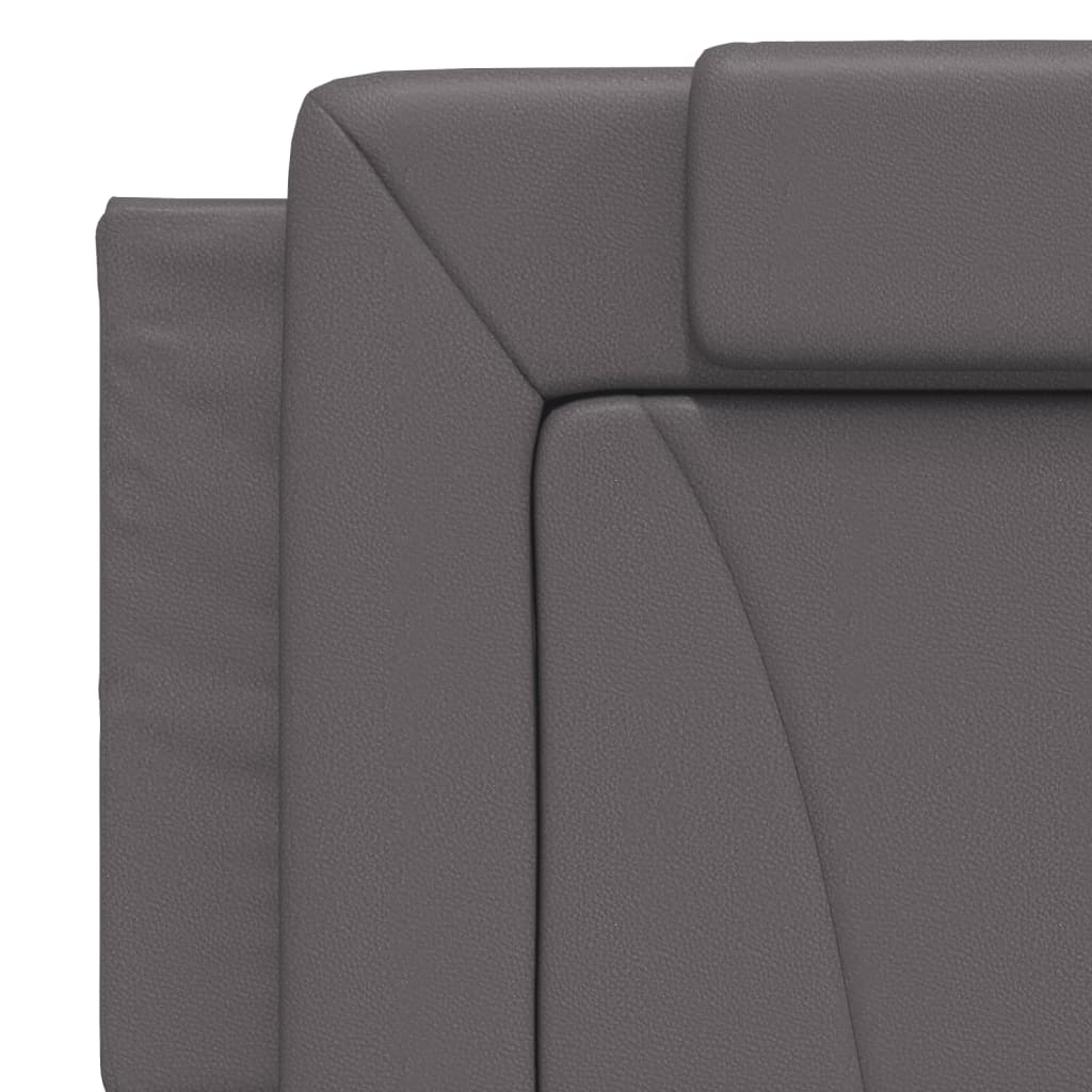 Cadre de lit sans matelas gris 160x200 cm similicuir - XIOS