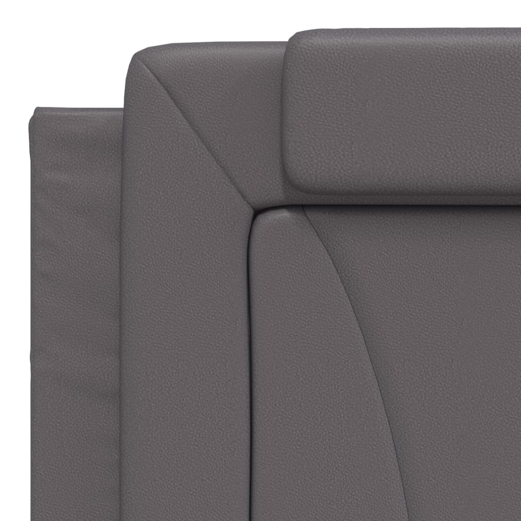 Cadre de lit sans matelas gris 180x200 cm similicuir - XIOS