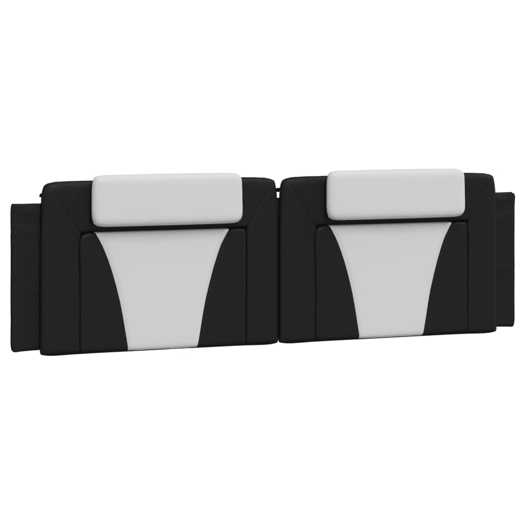 Cadre de lit sans matelas noir et blanc 180x200 cm similicuir - XIOS