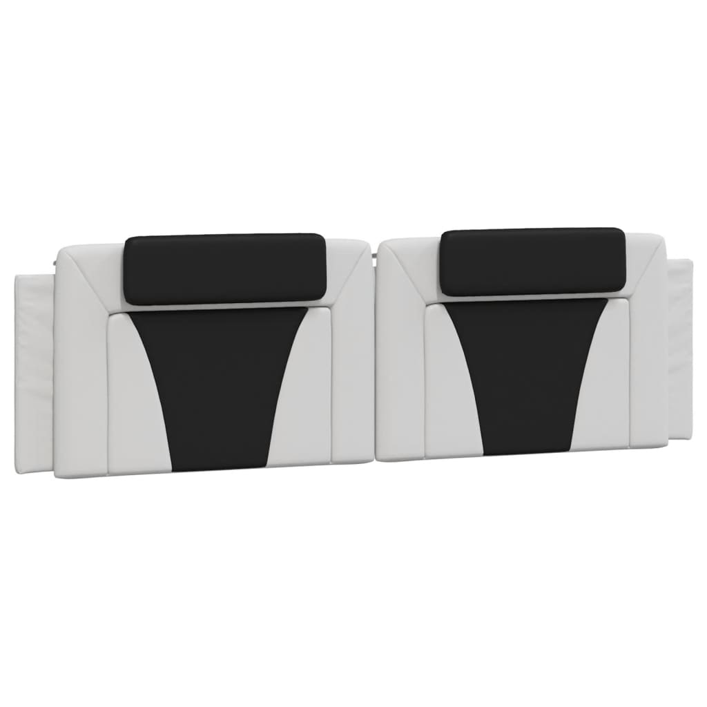 Cadre de lit sans matelas blanc et noir 180x200 cm similicuir - XIOS