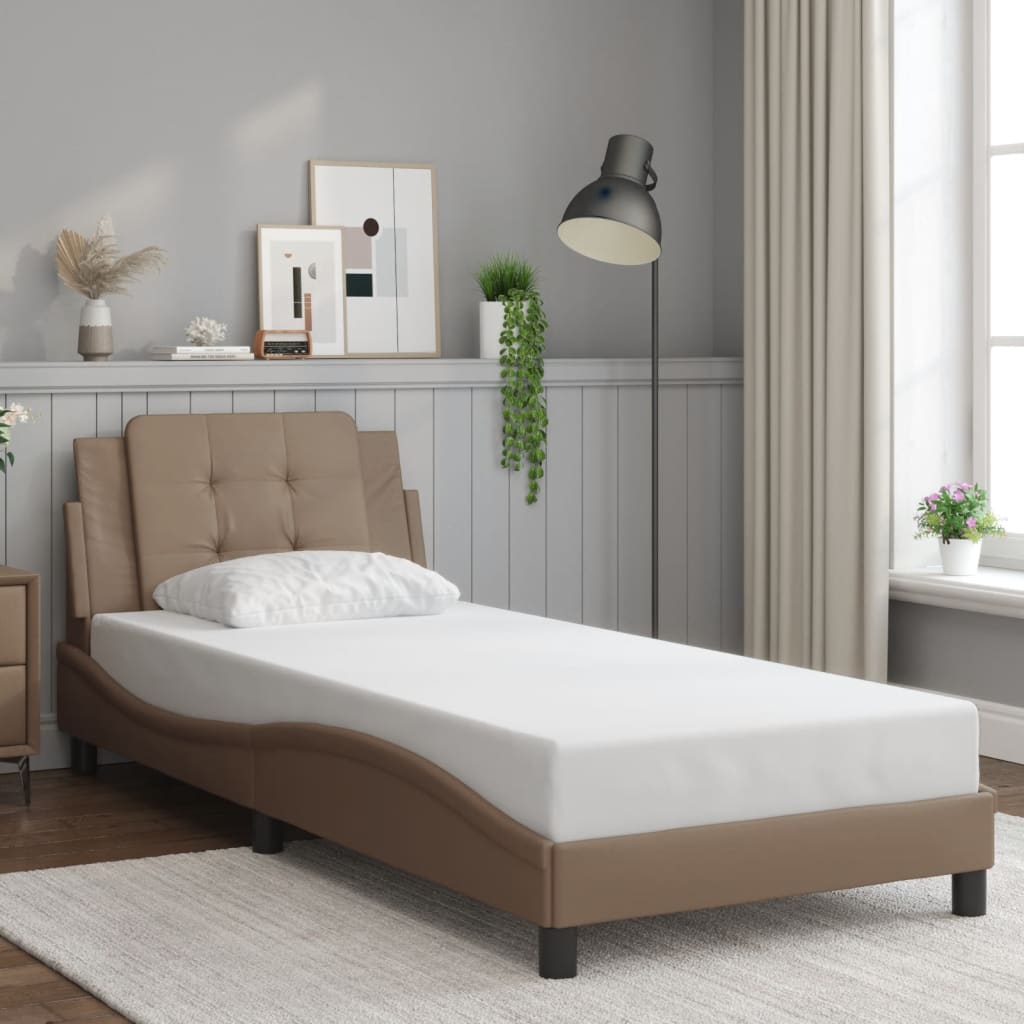 Cadre de lit sans matelas cappuccino 80x200 cm similicuir - XIOS
