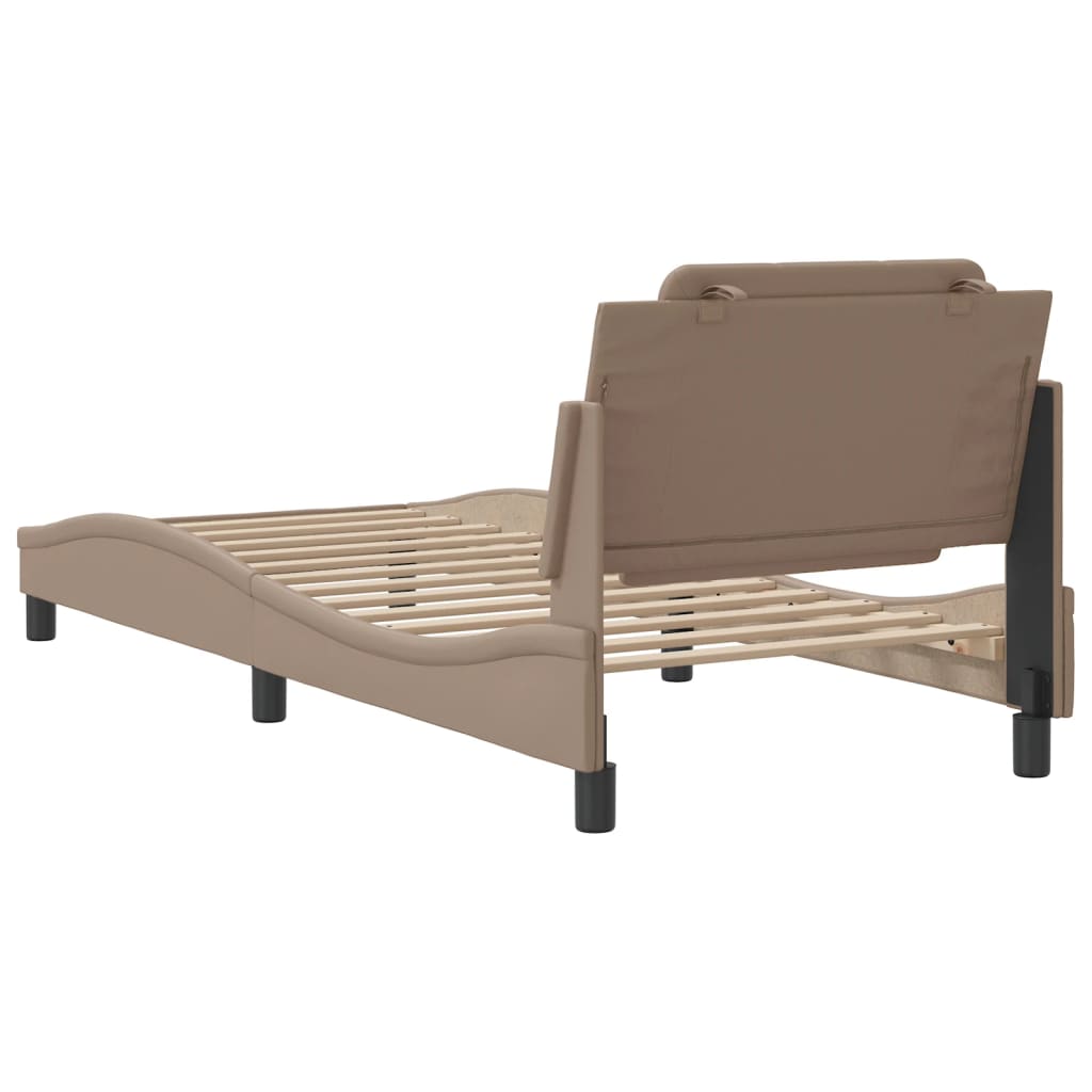 Cadre de lit sans matelas Zadar cappuccino 90x190 cm similicuir - XIOS