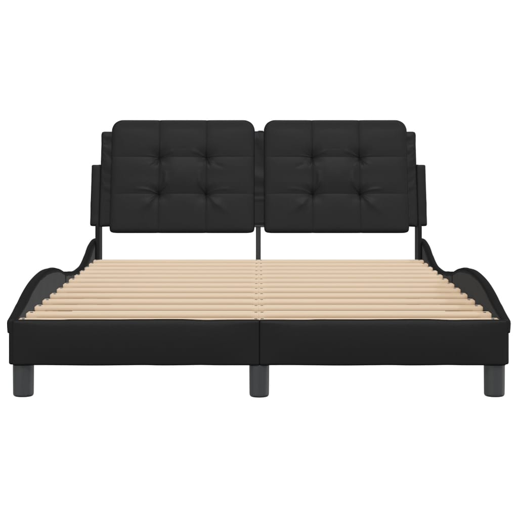 Cadre de lit sans matelas noir 120x200 cm similicuir - XIOS
