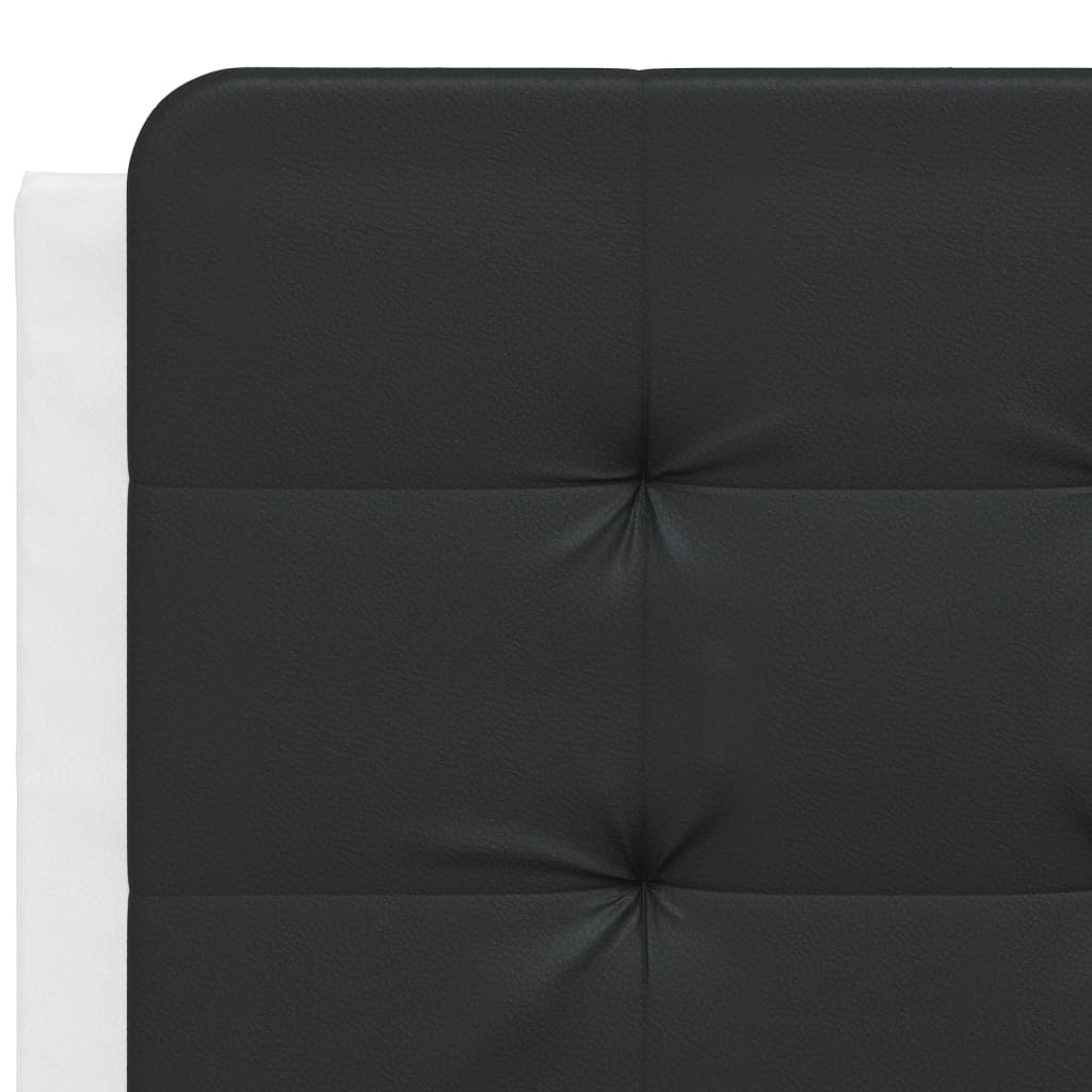 Cadre de lit sans matelas blanc et noir 120x200 cm similicuir - XIOS
