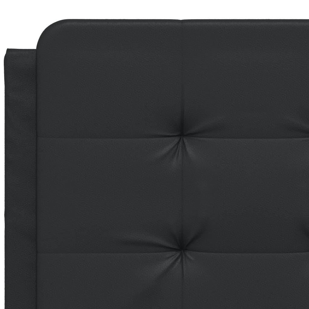 Cadre de lit sans matelas noir 140x200 cm similicuir - XIOS