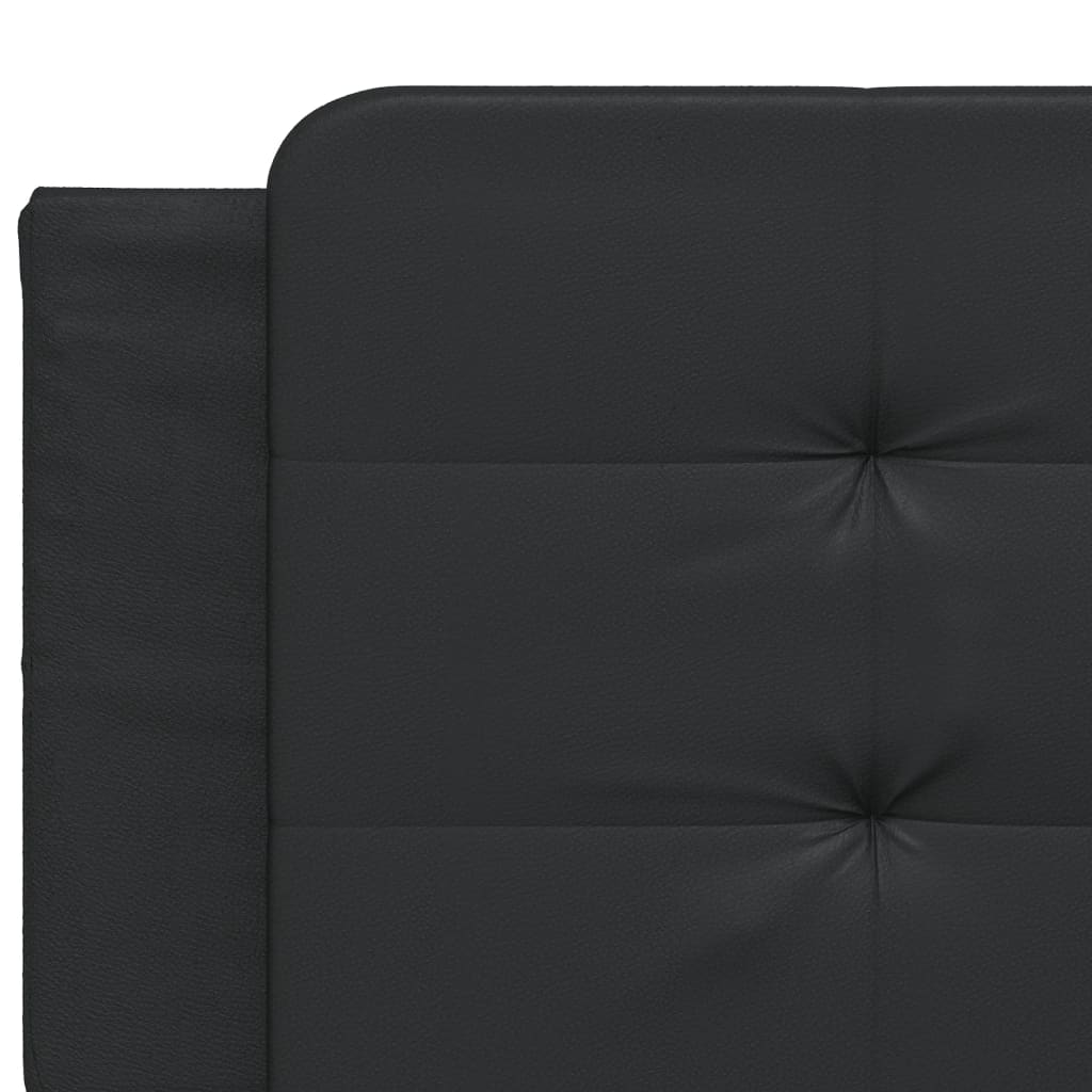 Cadre de lit sans matelas noir 160x200 cm similicuir - XIOS