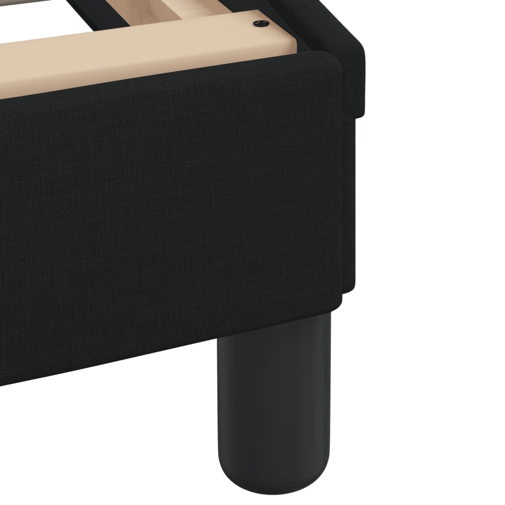 Lit avec matelas Dover noir 120x200 cm tissu - XIOS