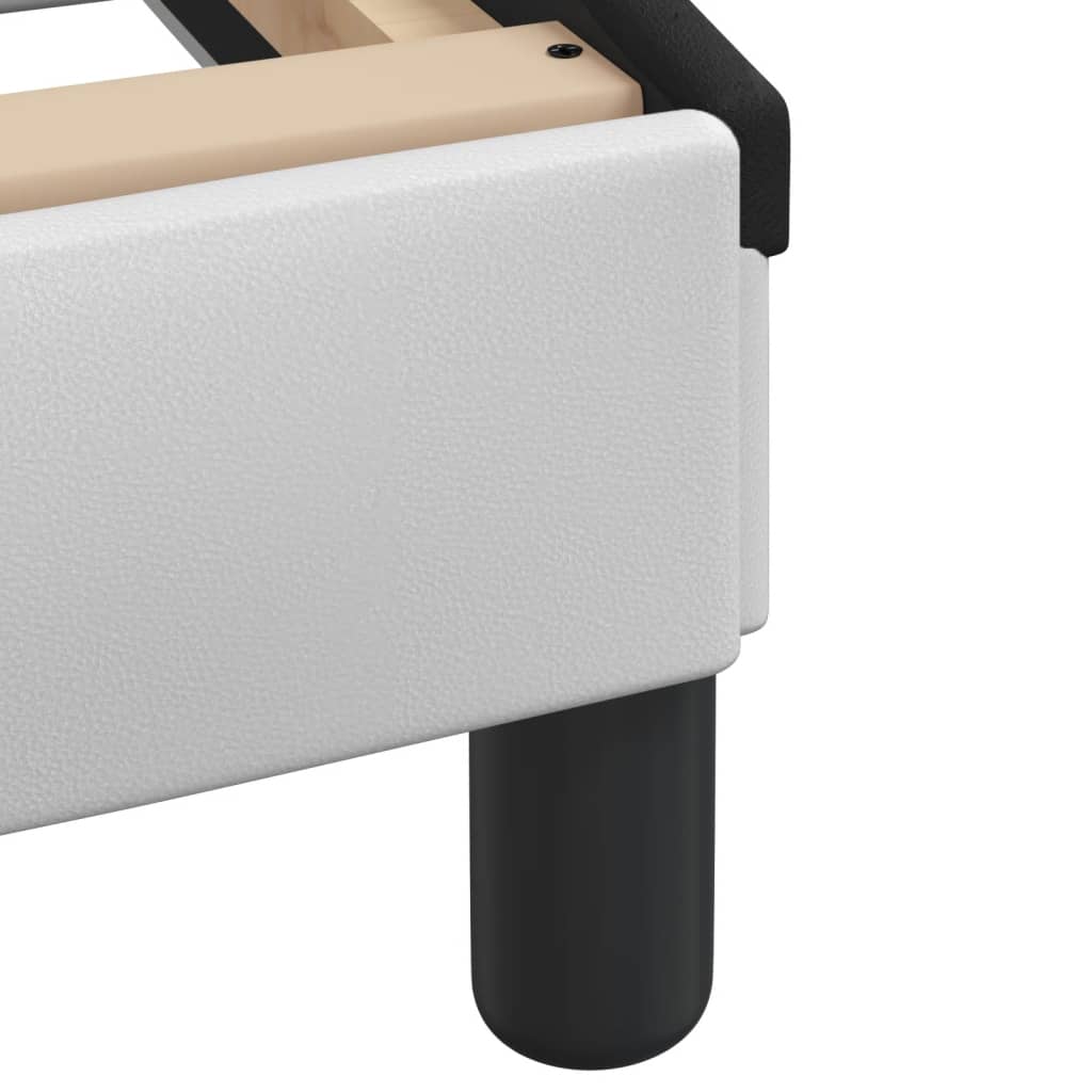 Lit avec matelas Dover blanc et noir 140x200 cm similicuir - XIOS