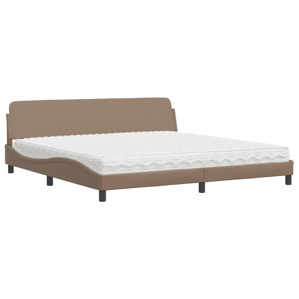 Lit avec matelas Dover cappuccino 200x200 cm similicuir - XIOS
