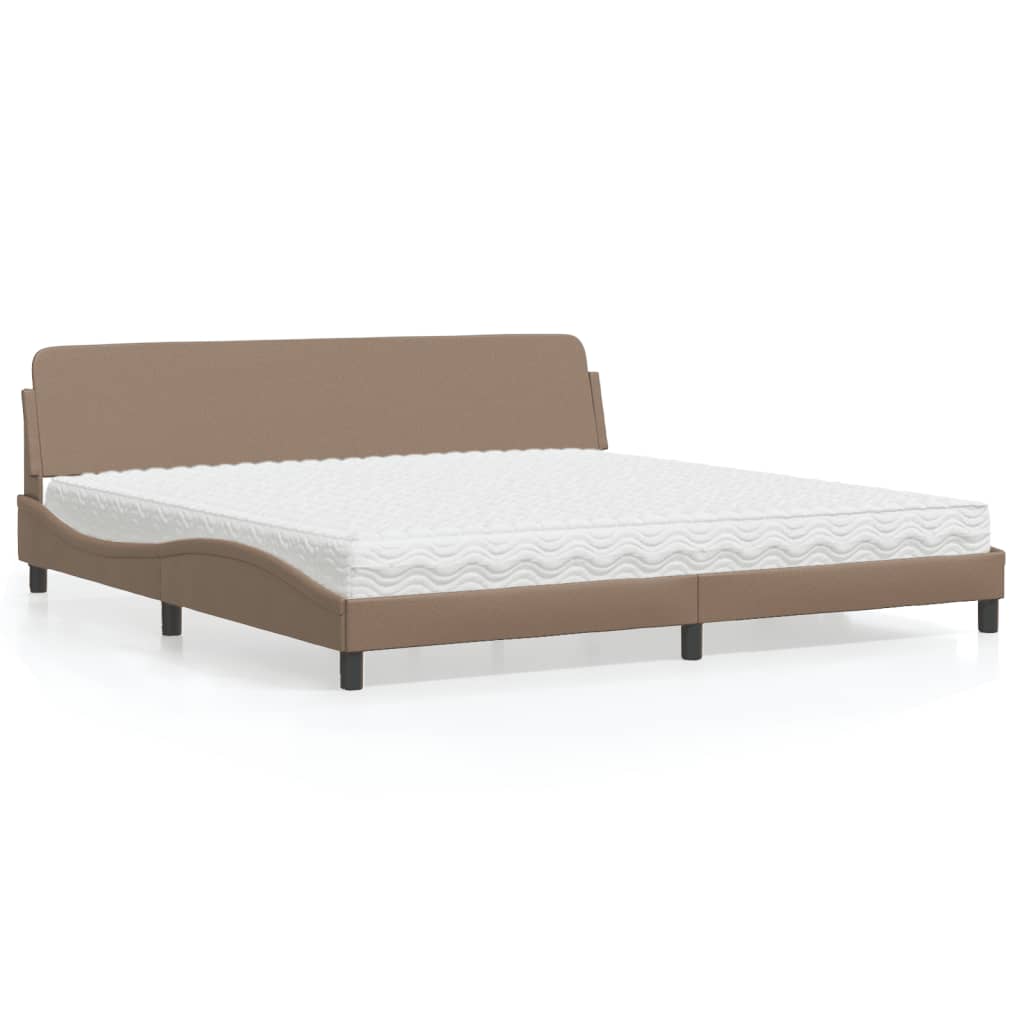 Lit avec matelas Dover cappuccino 200x200 cm similicuir - XIOS