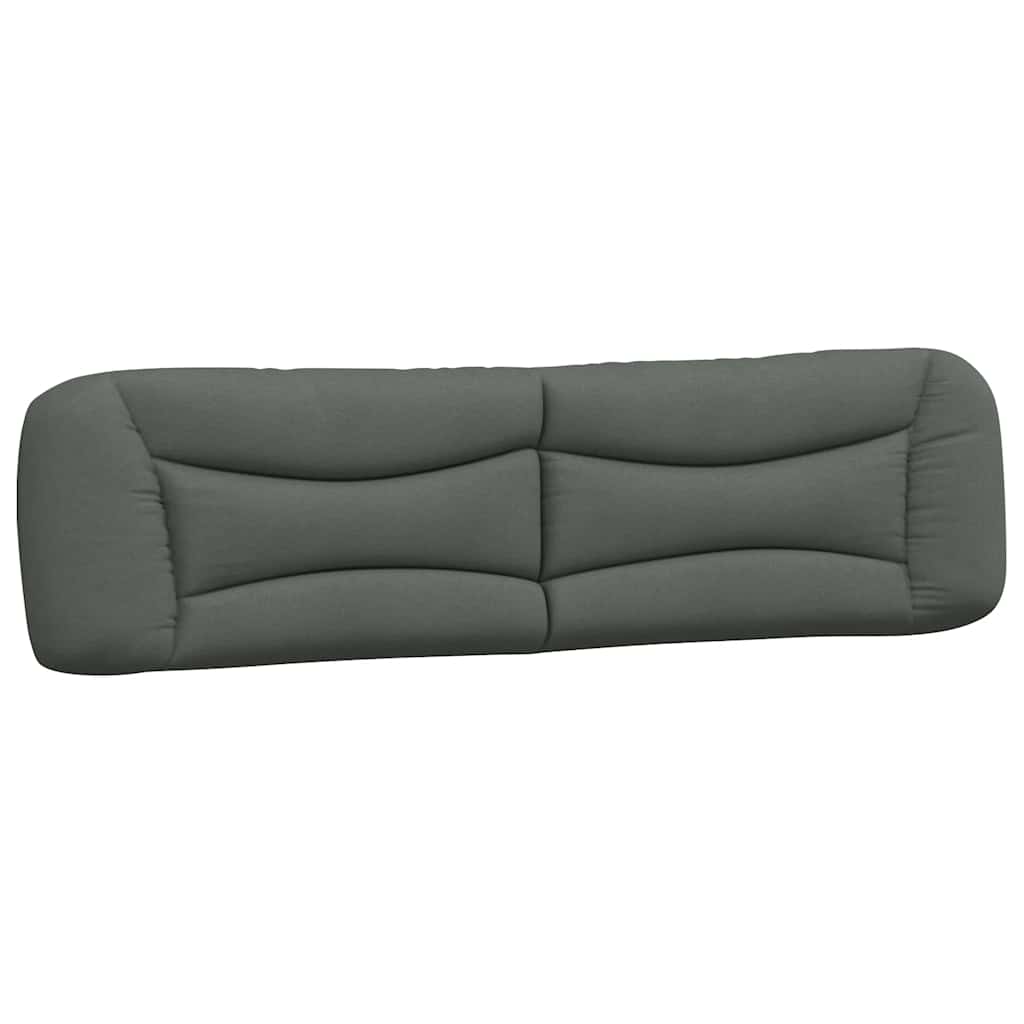 Lit avec matelas Hvar gris foncé 200x200 cm tissu - XIOS