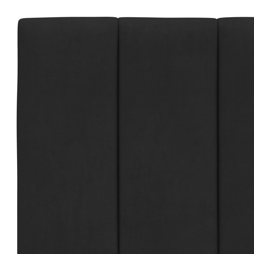 Lit avec matelas noir 90x200 cm velours - XIOS