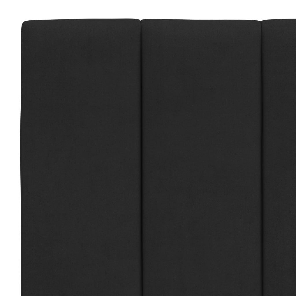 Lit avec matelas Hanko noir 120x200 cm velours - XIOS