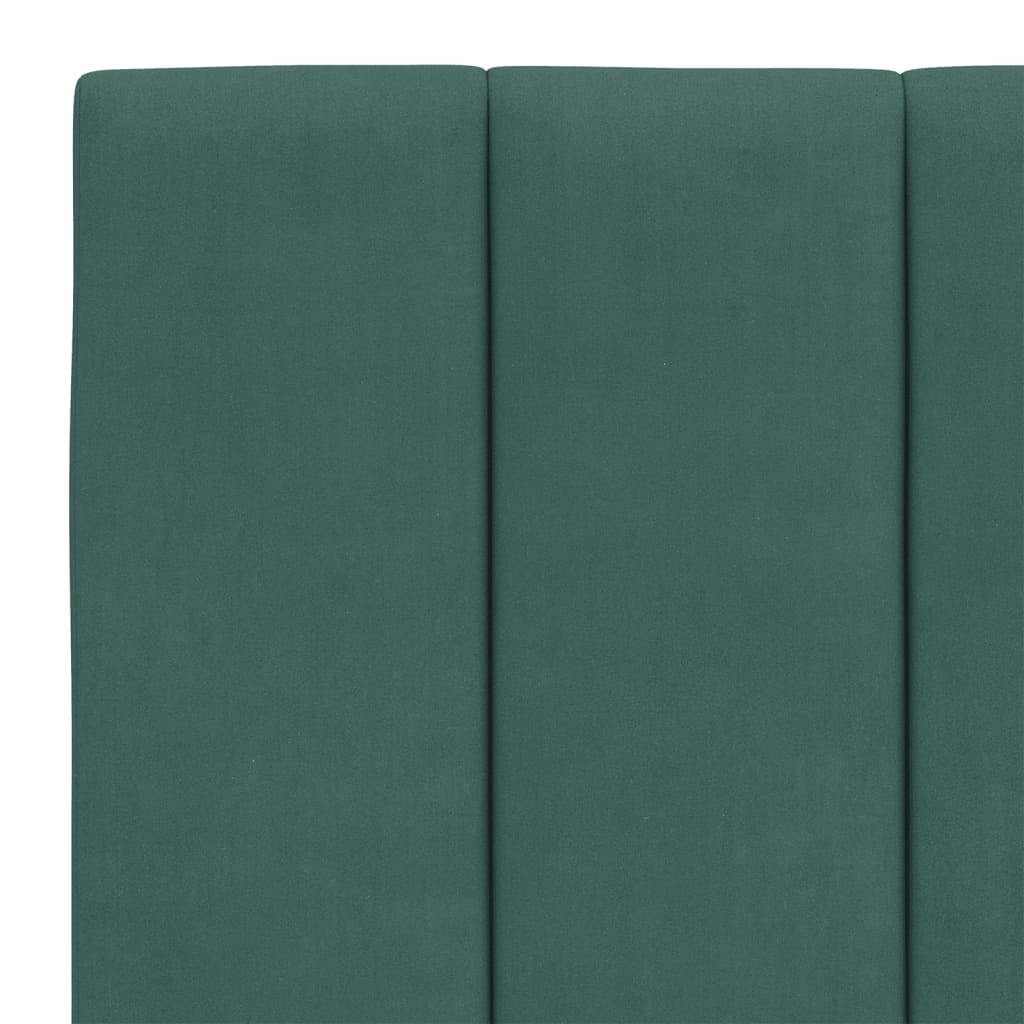 Lit avec matelas Hanko vert foncé 120x200 cm velours - XIOS