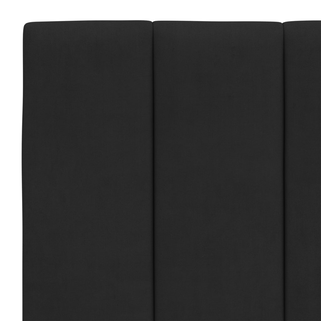 Lit avec matelas Hanko noir 140x200 cm velours