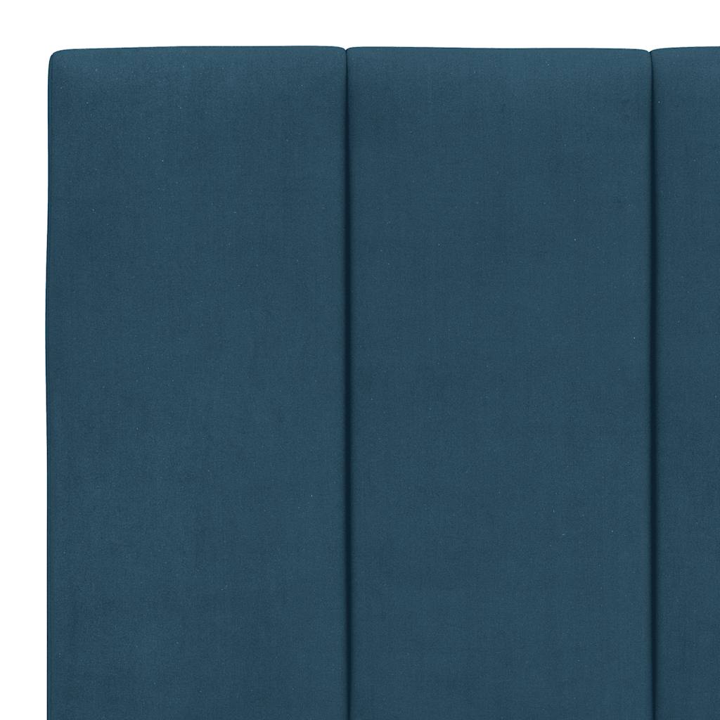 Lit avec matelas Hanko bleu 160x200 cm velours - XIOS