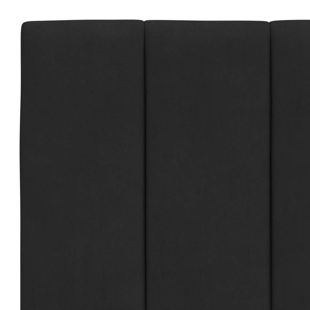 Lit avec matelas Hanko noir 180x200 cm velours - XIOS
