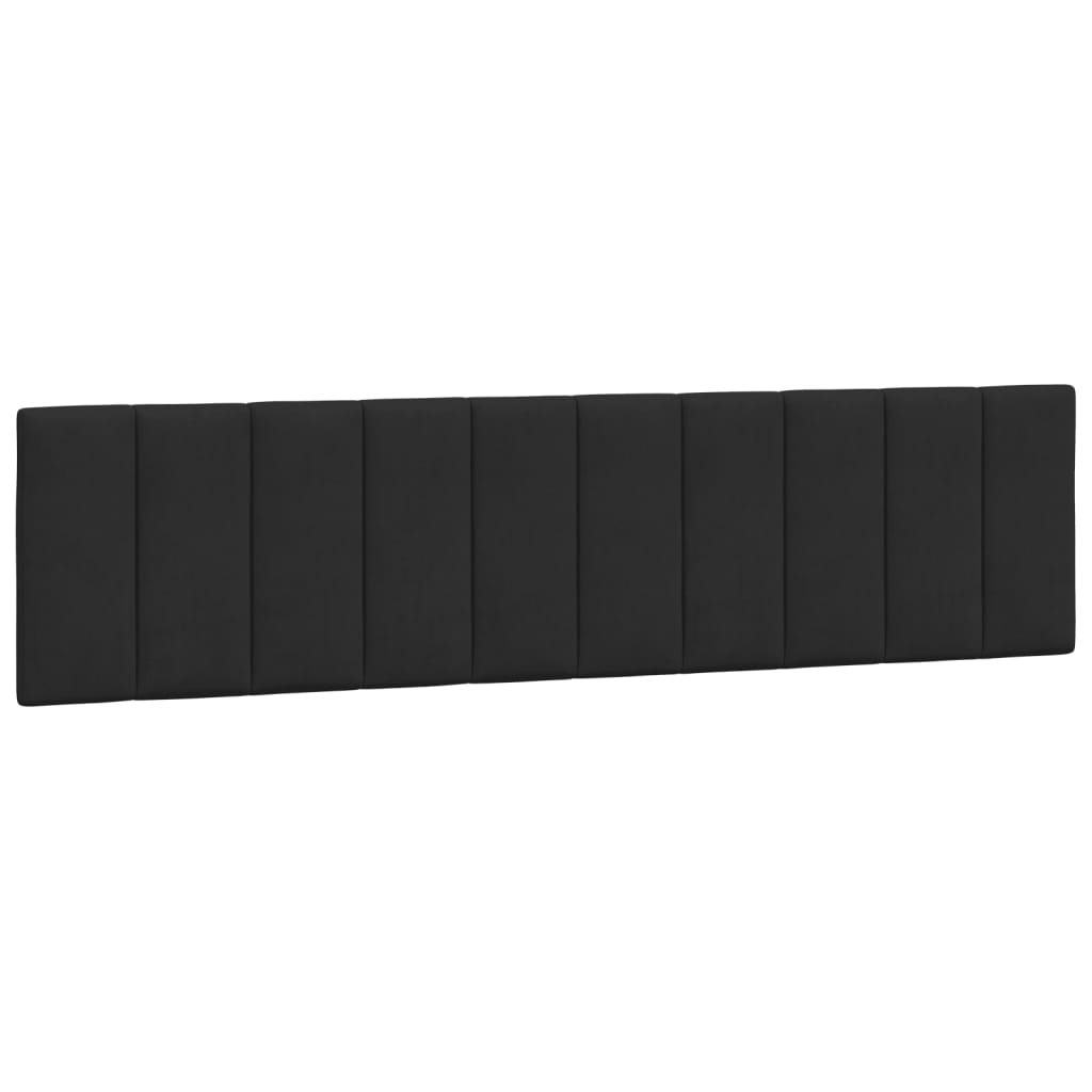 Lit avec matelas Hanko noir 200x200 cm velours - XIOS