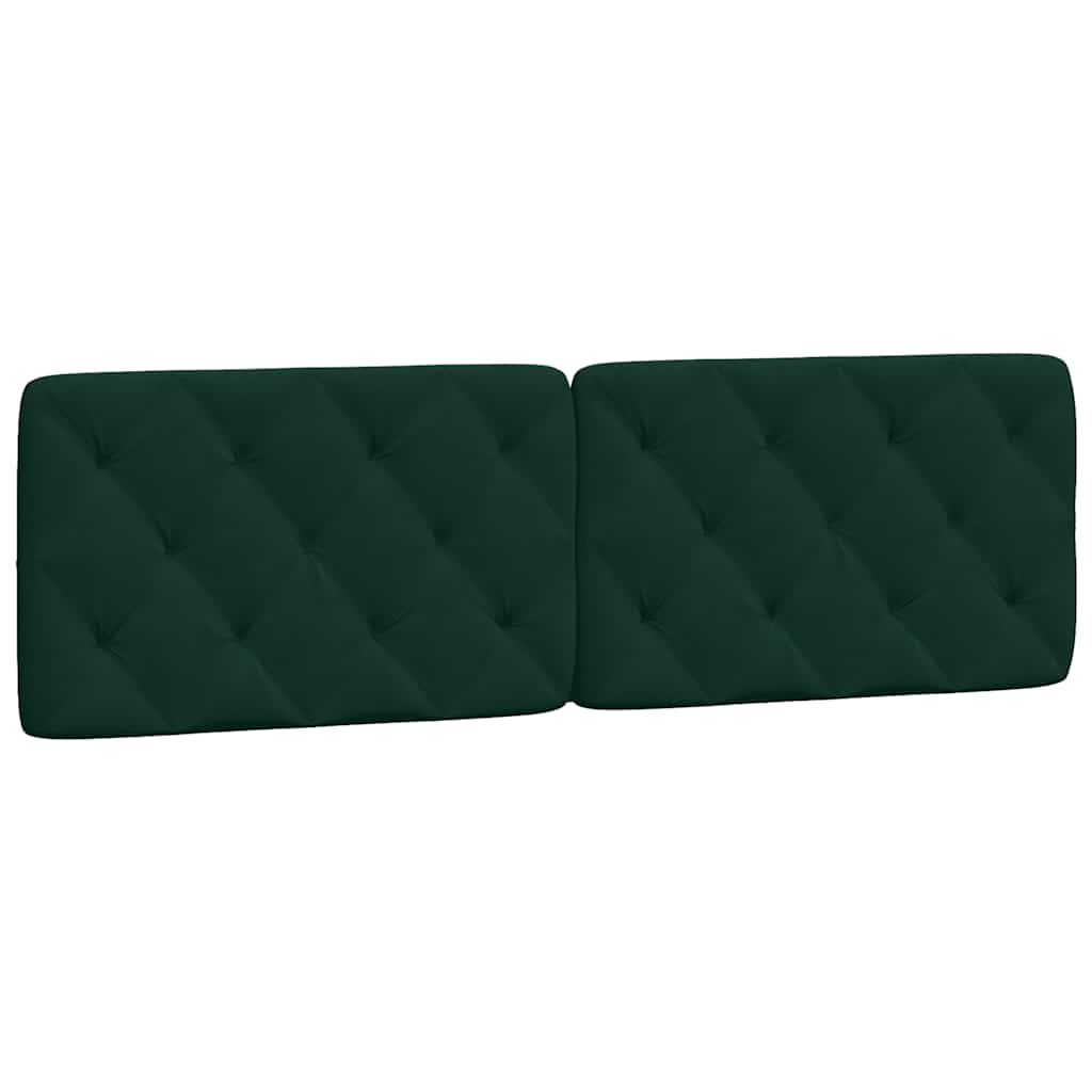 Lit avec matelas vert foncé 160x200 cm velours - XIOS