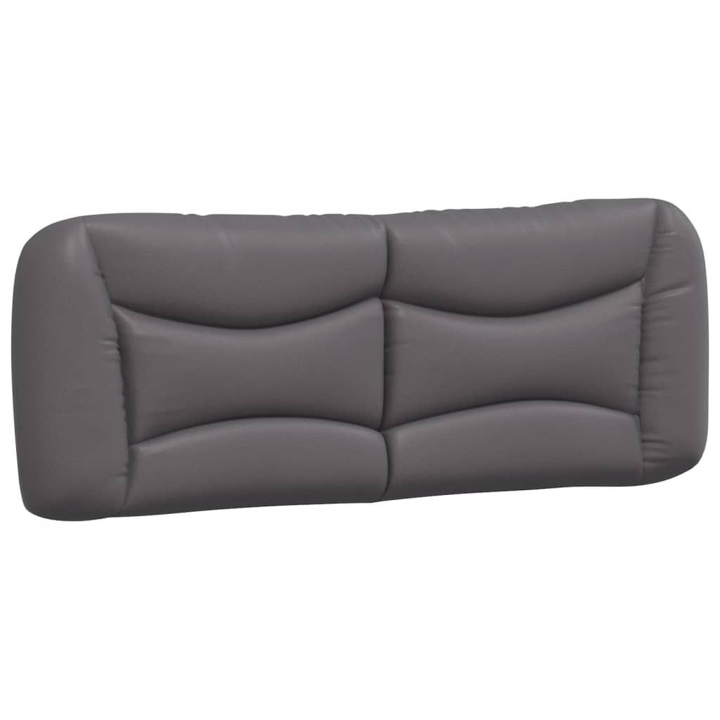 Lit avec matelas Hvar gris 140x190 cm similicuir - XIOS