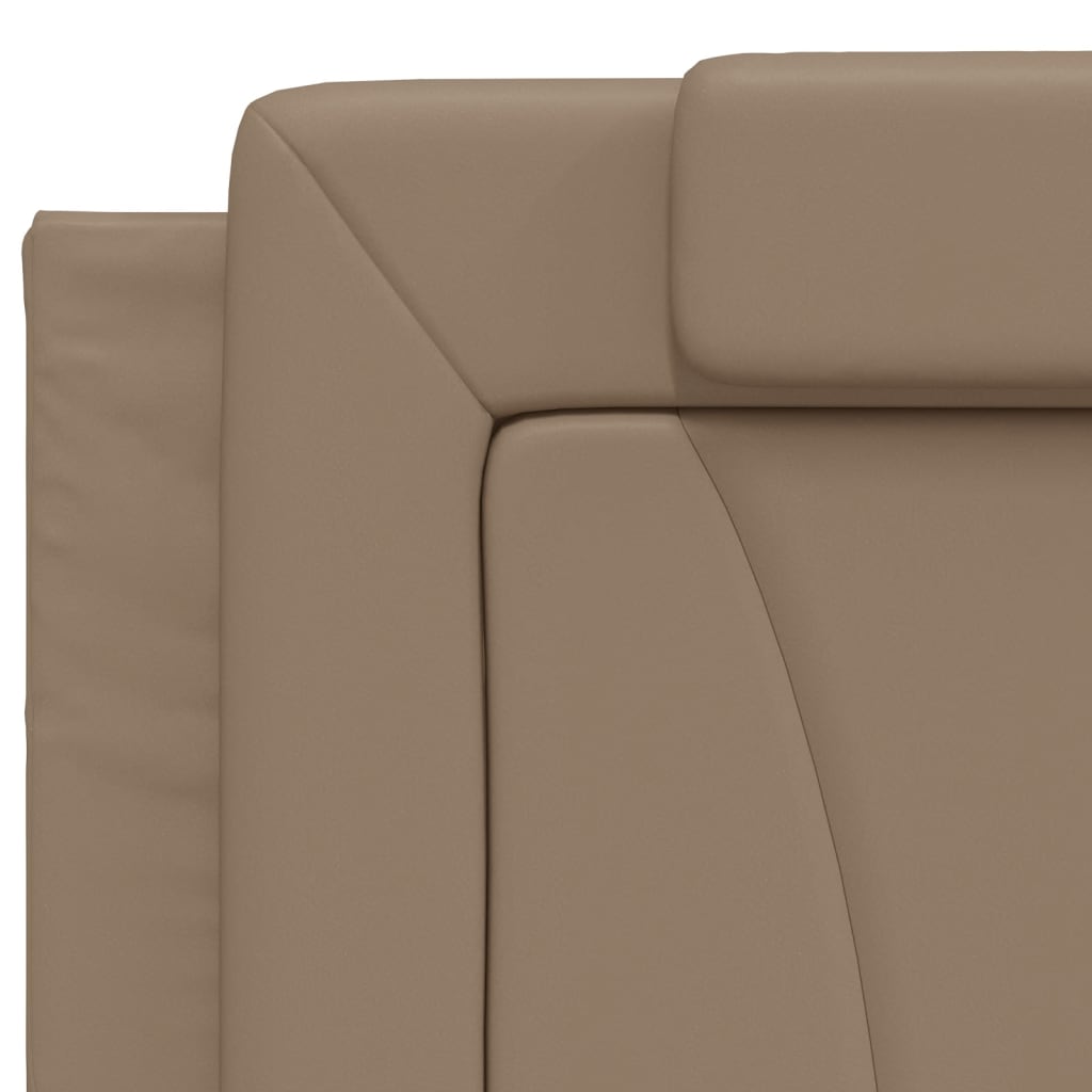 Lit Viana avec matelas cappuccino 200x200 cm similicuir