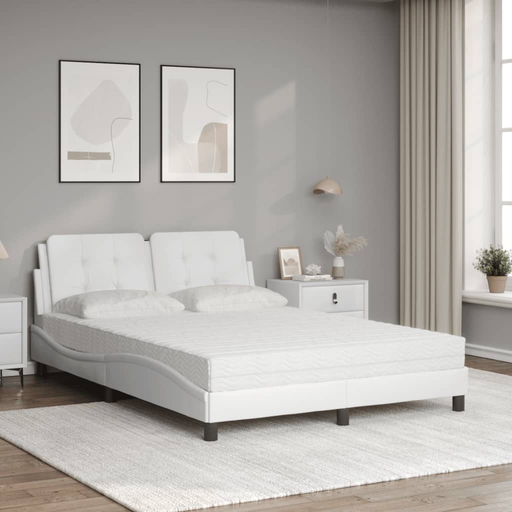 Cadre de lit sans matelas Zadar blanc 120x200 cm similicuir - XIOS