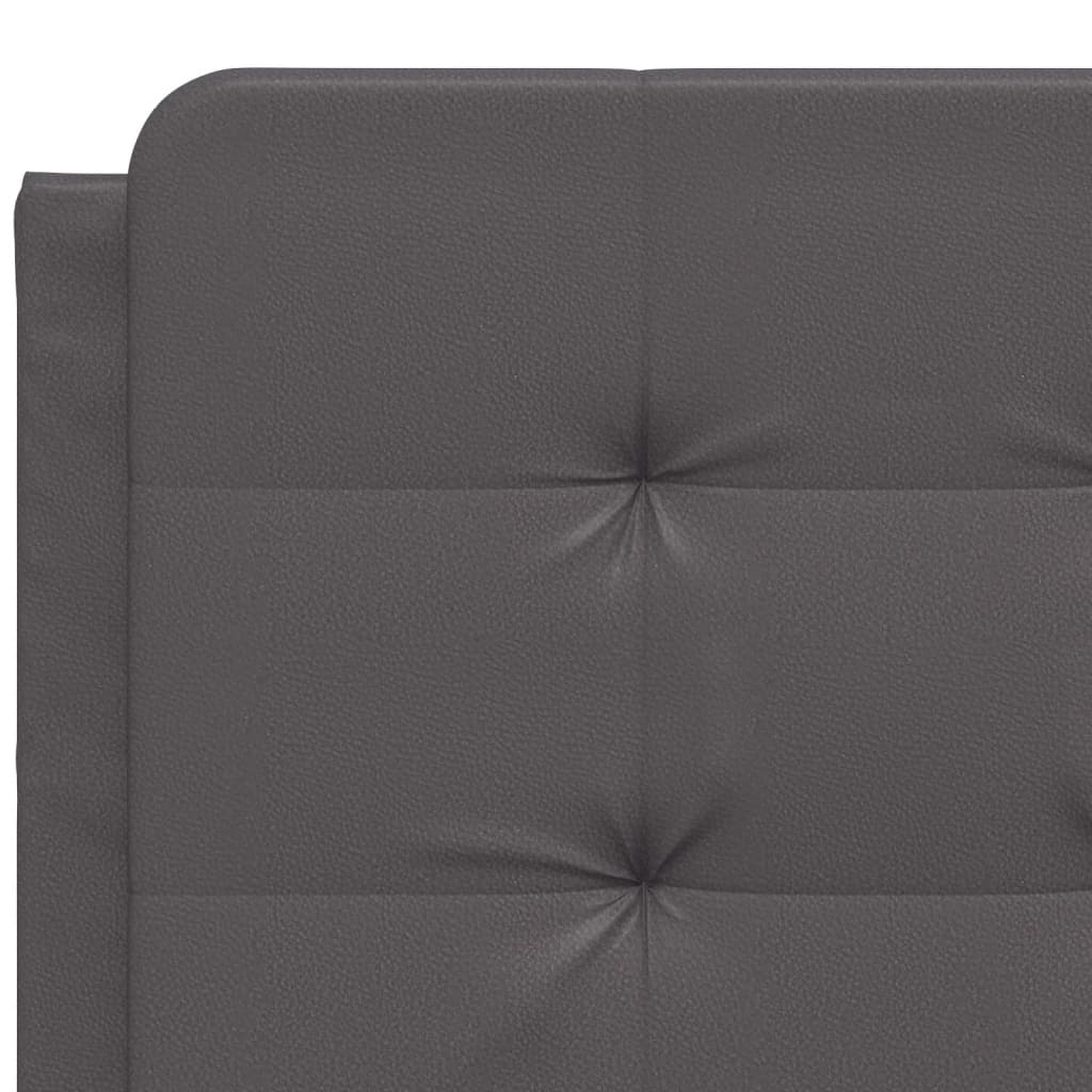 Cadre de lit sans matelas Zadar gris 140x190 cm similicuir - XIOS