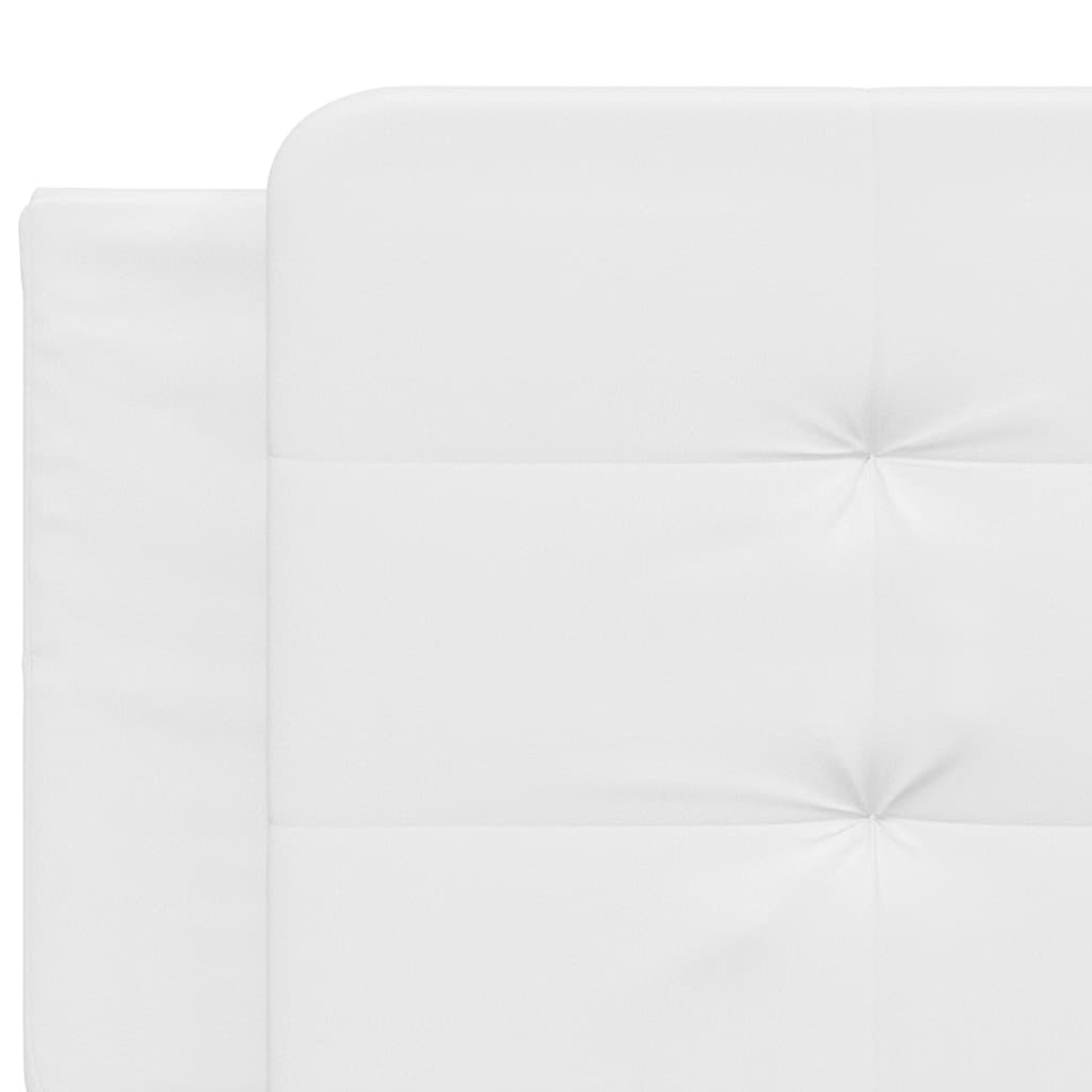 Lit avec matelas Zadar blanc 200x200 cm similicuir