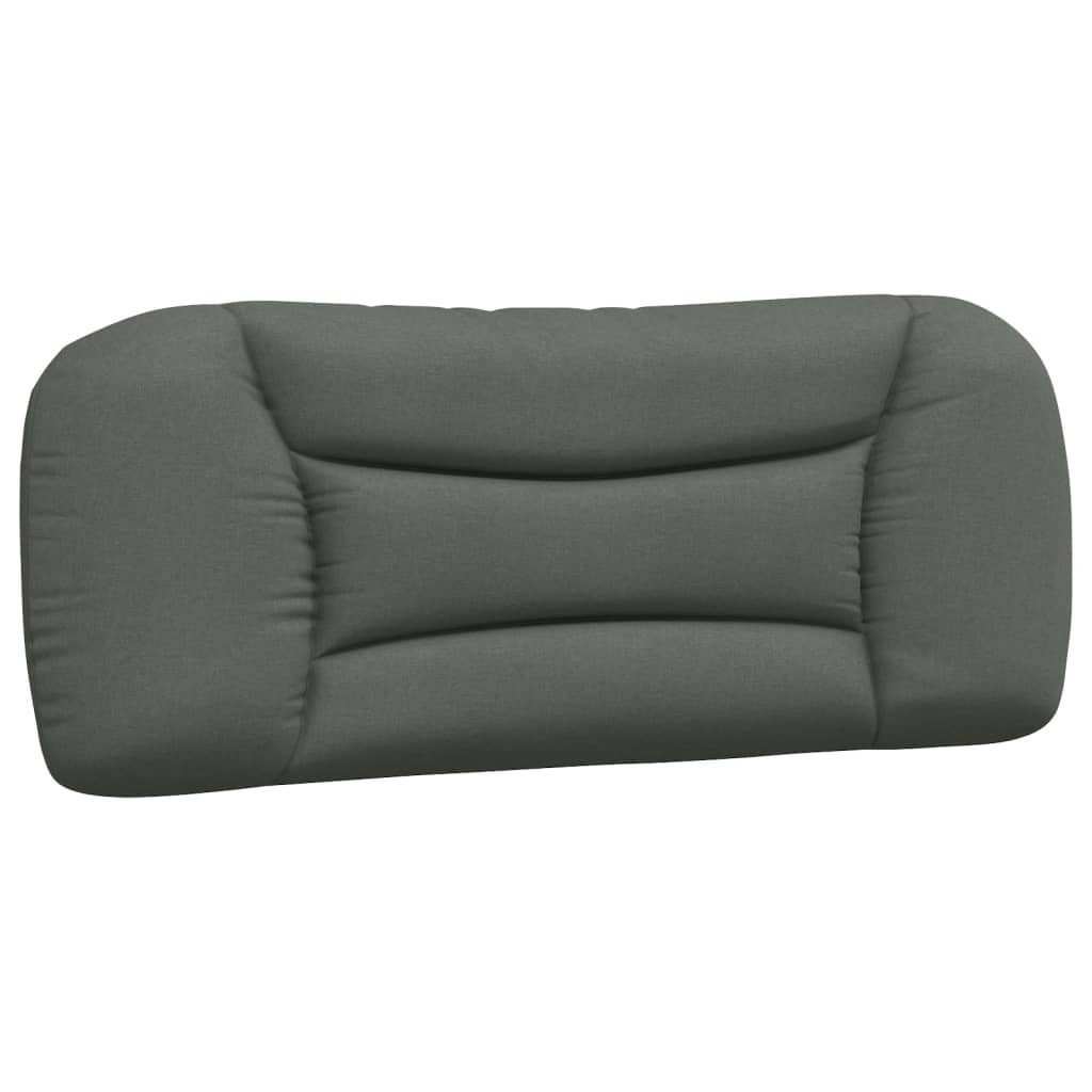 Cadre de lit avec LED sans matelas gris foncé 100x200 cm tissu - XIOS