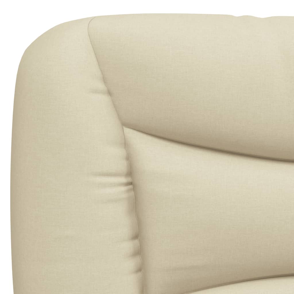 Cadre de lit avec LED sans matelas crème 100x200 cm tissu - XIOS