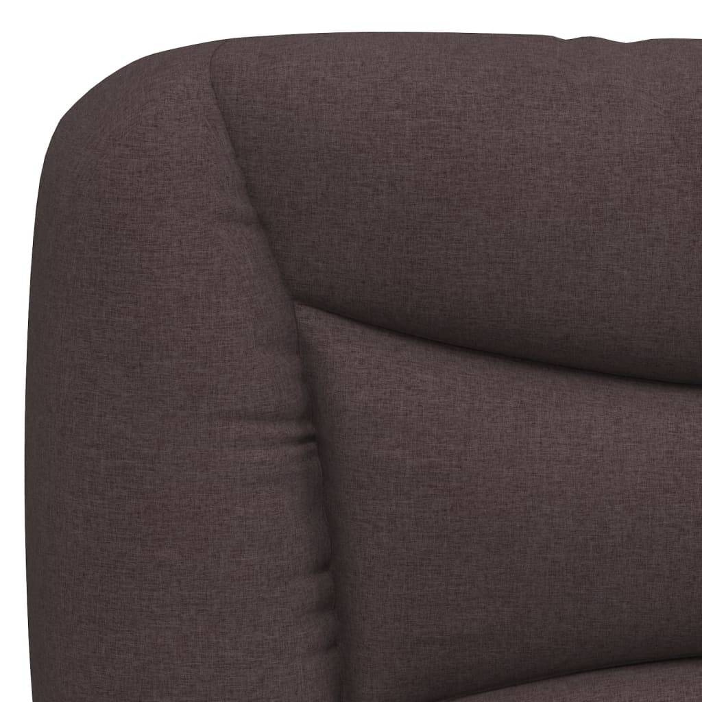 Cadre de lit avec LED sans matelas marron foncé 120x200cm tissu - XIOS