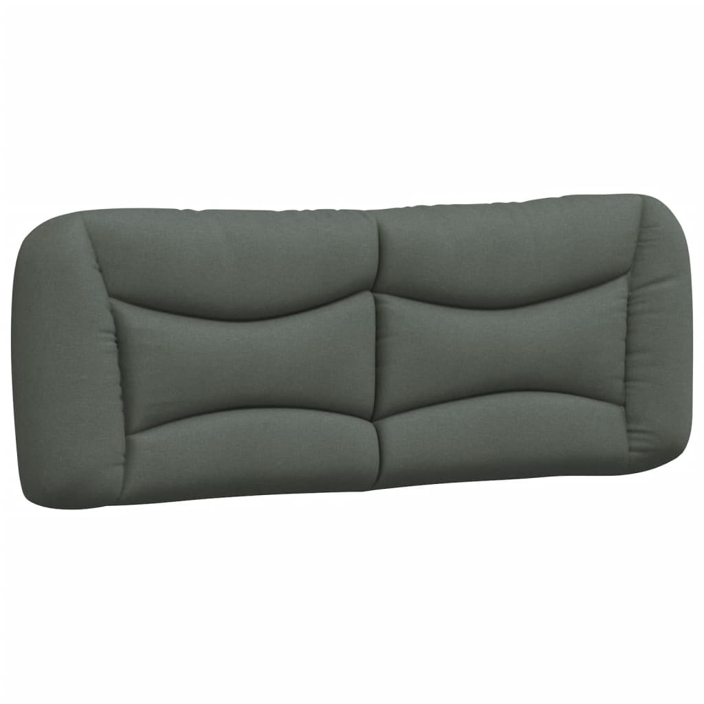 Cadre de lit avec LED sans matelas gris foncé 140x190 cm tissu - XIOS