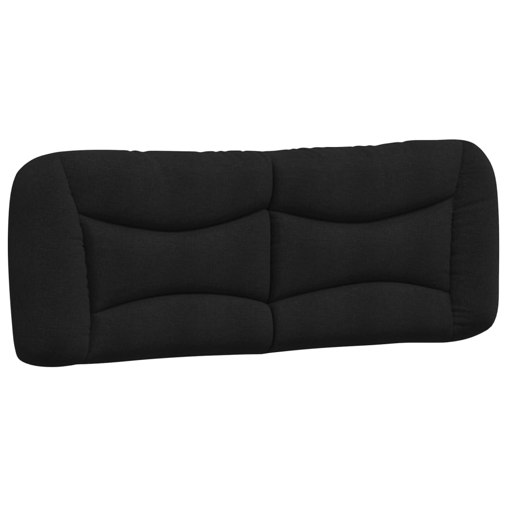 Cadre de lit avec LED sans matelas noir 140x190 cm tissu - XIOS