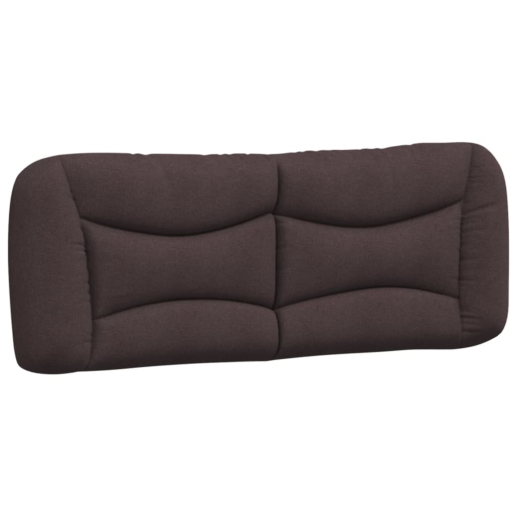 Cadre de lit avec LED sans matelas marron foncé 140x190cm tissu - XIOS