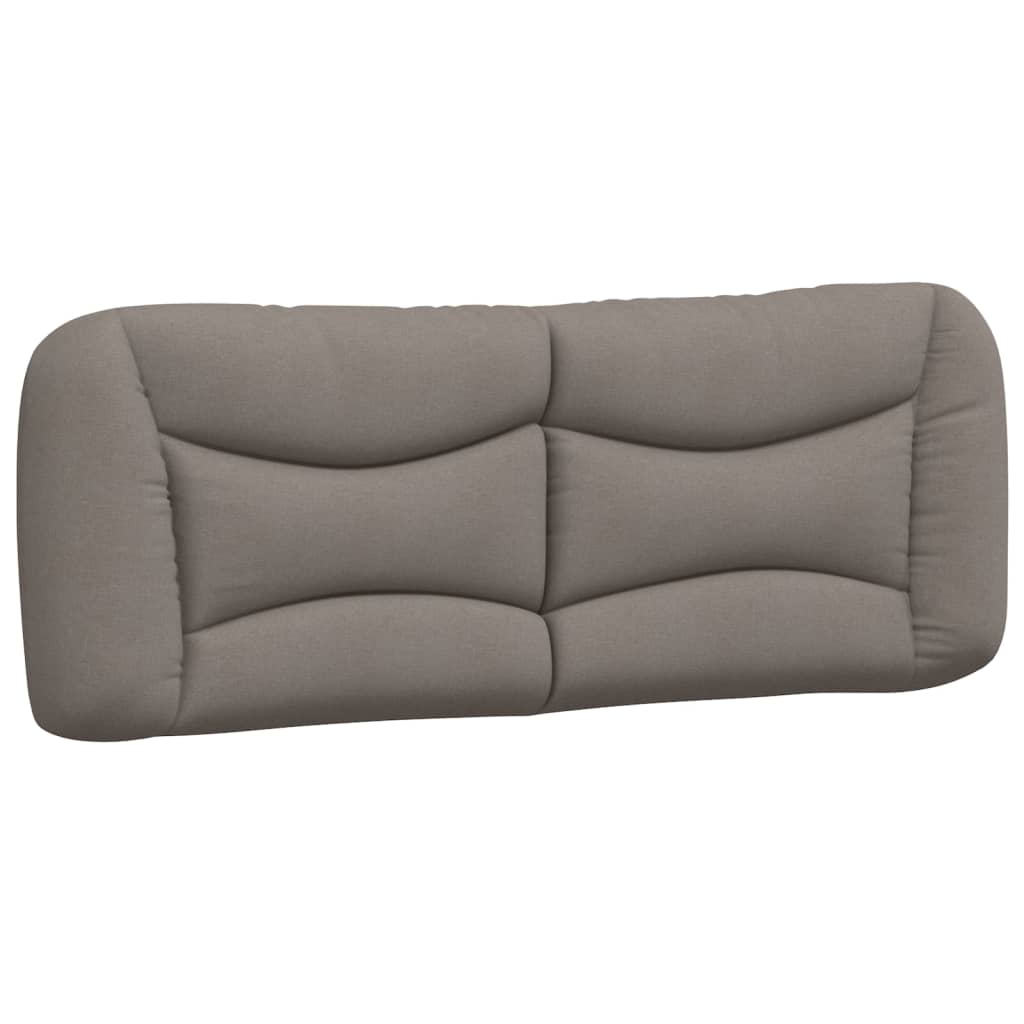 Cadre de lit avec LED sans matelas taupe 140x190 cm tissu - XIOS