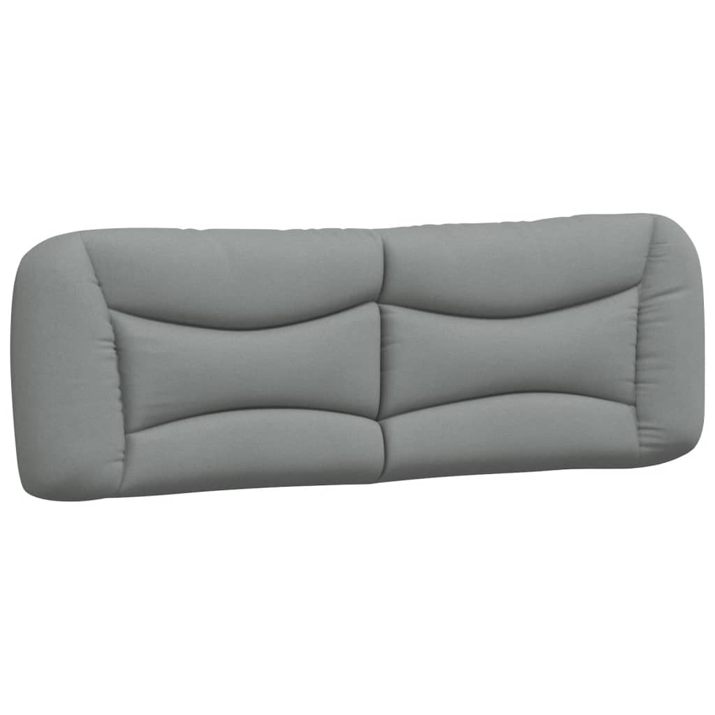 Cadre de lit avec LED sans matelas gris clair 160x200 cm tissu - XIOS