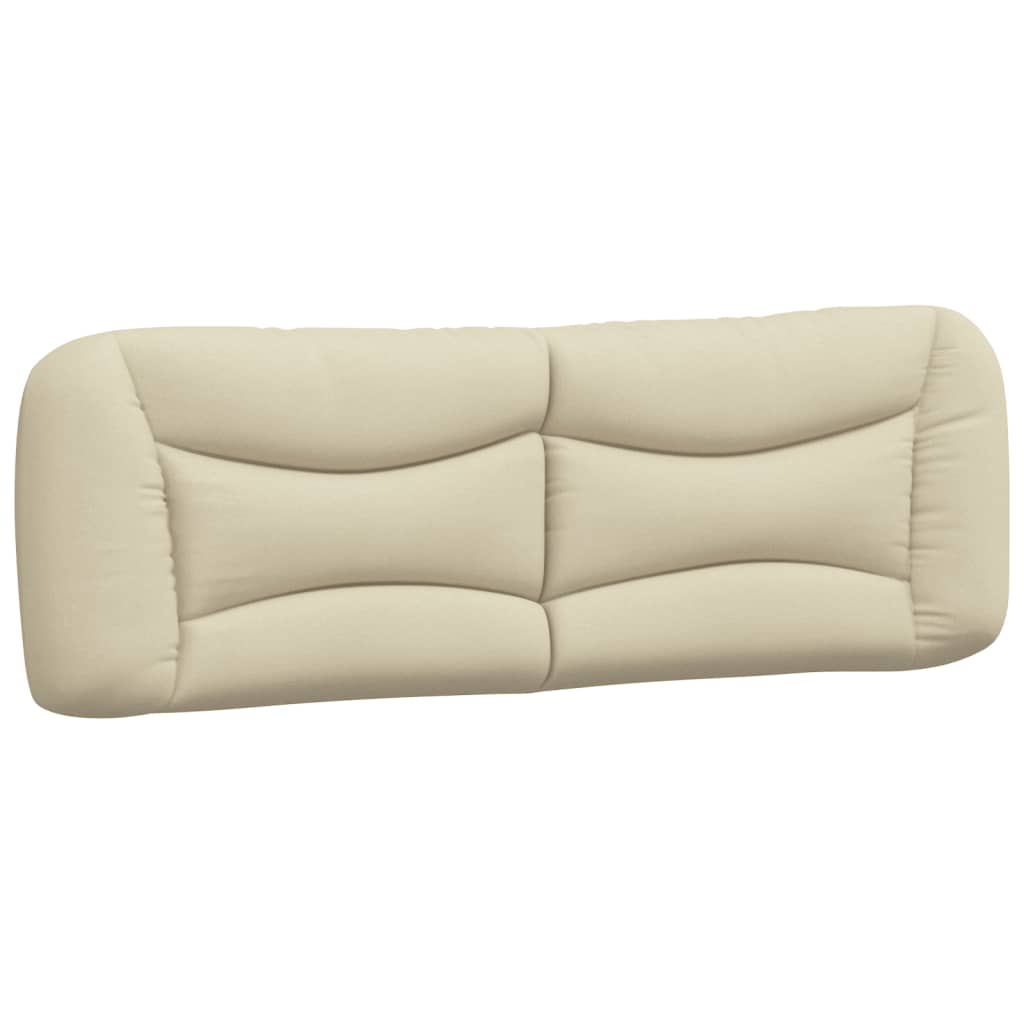 Cadre de lit avec LED sans matelas crème 160x200 cm tissu - XIOS