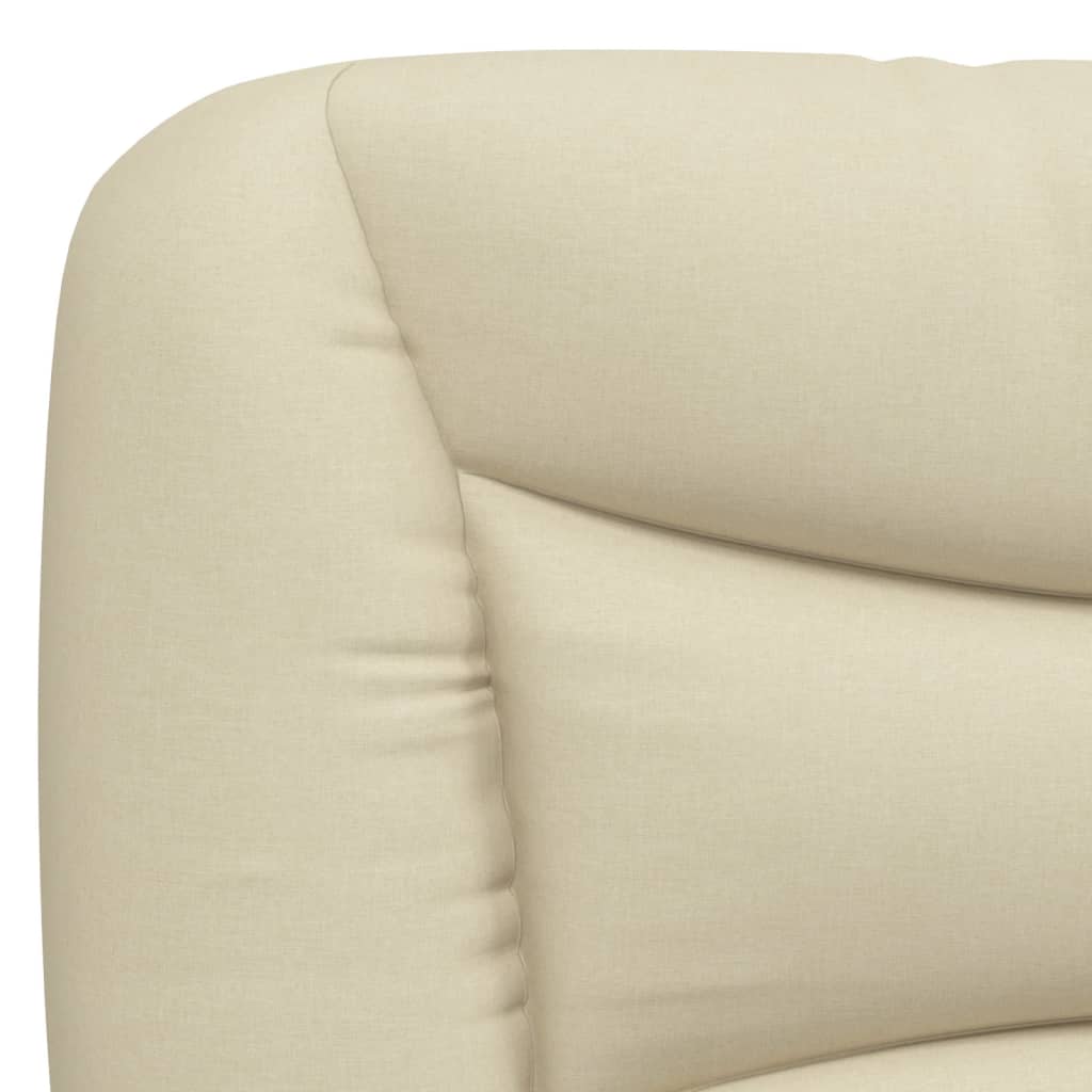 Cadre de lit avec LED sans matelas crème 160x200 cm tissu - XIOS