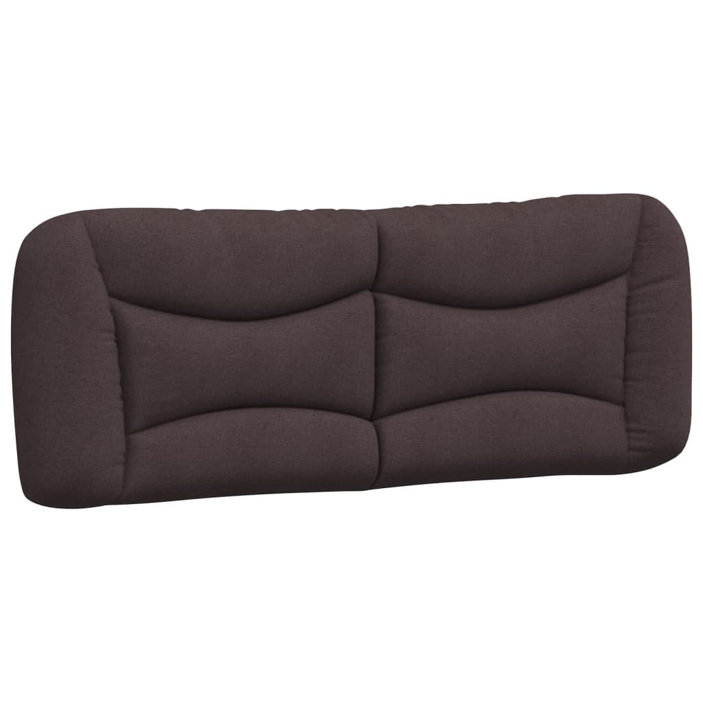 Cadre de lit avec LED sans matelas marron foncé 180x200cm tissu - XIOS
