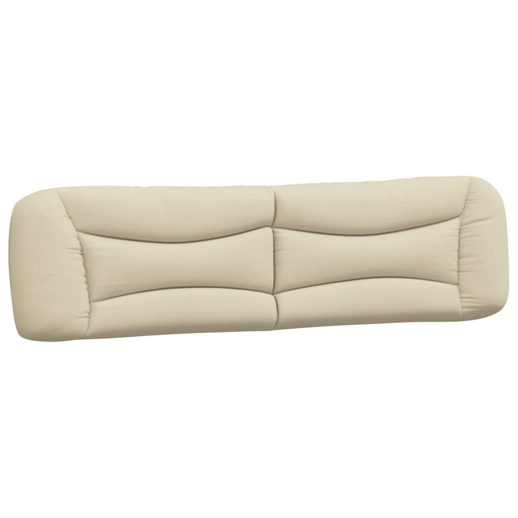 Cadre de lit avec lumières LED crème 200x200 cm tissu - XIOS