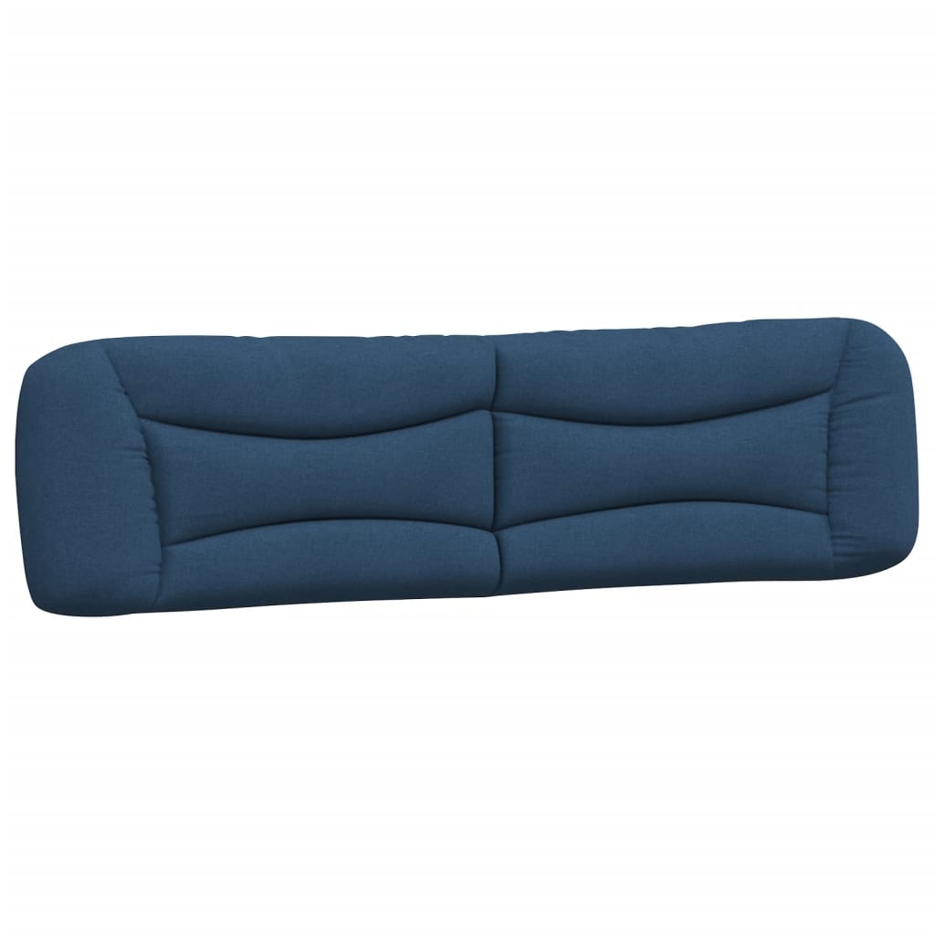 Cadre de lit avec LED sans matelas bleu 200x200 cm tissu - XIOS