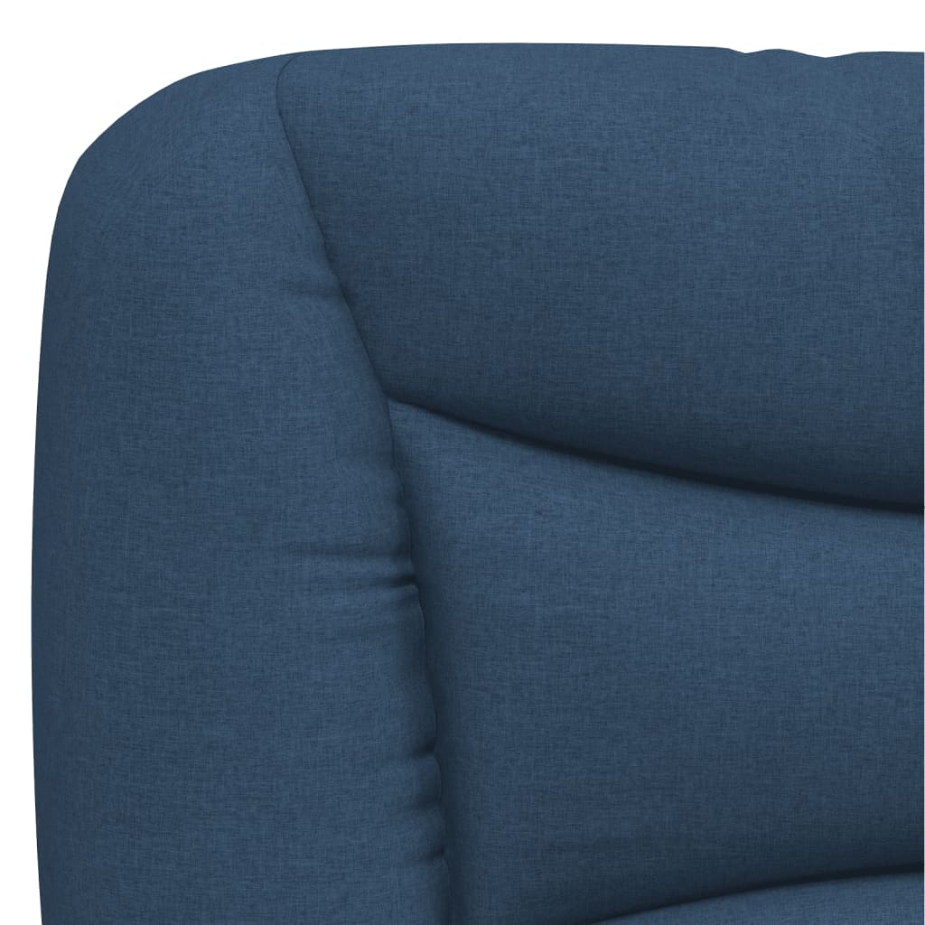 Cadre de lit avec LED sans matelas bleu 200x200 cm tissu - XIOS