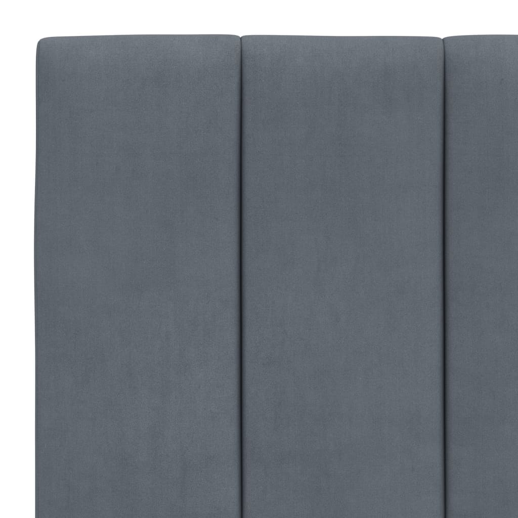 Cadre de lit avec LED sans matelas gris foncé 80x200 cm velours - XIOS
